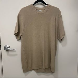 Zara Knitted Shortsleeved Sweater - Light brown